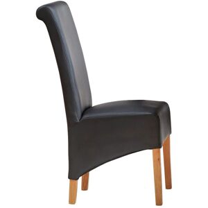 Verty Furniture - Dakota Light Mango Leather Dining Chair ( a Pair ) - Light Wood Verty Furniture - Dakota Light Mango Leather Dining Chair ( a Pair ) - Light Wood