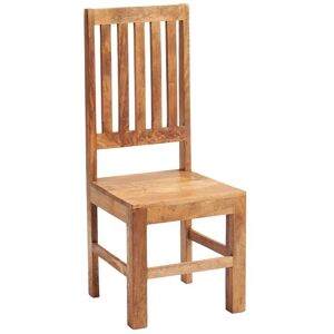 Verty Furniture - Dakota Light Mango Slat Back Dining Chair ( a Pair ) - Light Wood Verty Furniture - Dakota Light Mango Slat Back Dining Chair ( a Pair ) - Light Wood