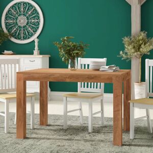 Verty Furniture - Dakota Light Mango Wooden 4Ft Medium Sized Dining Table Set 2 Chairs And 1 Bench Verty Furniture - Dakota Light Mango Wooden 4Ft Medium Sized Dining Table Set 2 Chairs And 1 Bench