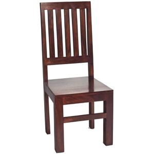 Verty Furniture - Dakota Mango Dining Chair High Slat Back (pair) - Dark Wood Verty Furniture - Dakota Mango Dining Chair High Slat Back (pair) - Dark Wood
