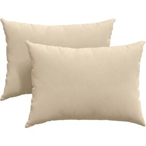 Sofa Pillows 2 pcs Cream 70 x 50 cm Fabric vidaXL Sofa Pillows 2 pcs Cream 70 x 50 cm Fabric vidaXL
