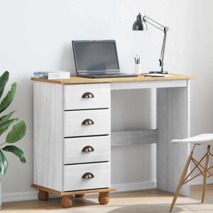 Desk with Drawer White 95 x 40 x 75 cm Solid pine wood Vidaxl Desk with Drawer White 95 x 40 x 75 cm Solid pine wood Vidaxl