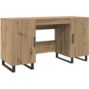 Vidaxl - Desk with Shelf Artisan oak 140 x 50 x 75 cm Engineered wood Vidaxl - Desk with Shelf Artisan oak 140 x 50 x 75 cm Engineered wood
