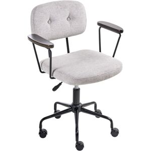 BELIANI Desk Chair ALGERITA Fabric Light Grey BELIANI Desk Chair ALGERITA Fabric Light Grey