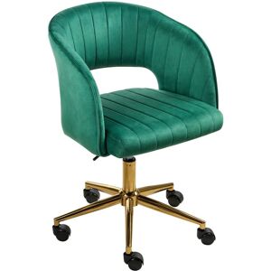 BELIANI Desk Chair KATONAH Velvet Green BELIANI Desk Chair KATONAH Velvet Green