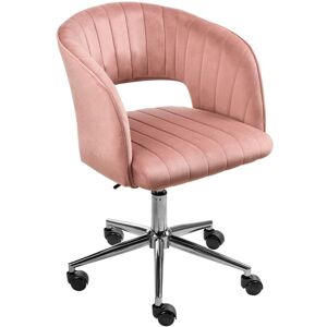 BELIANI Desk Chair KATONAH Velvet Pink BELIANI Desk Chair KATONAH Velvet Pink