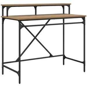 Desk Artisan Oak 100 x 50 x 90 cm Engineered Wood vidaXL Desk Artisan Oak 100 x 50 x 90 cm Engineered Wood vidaXL