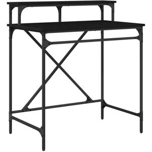 Desk Black Oak 80 x 50 x 90 cm Engineered Wood vidaXL Desk Black Oak 80 x 50 x 90 cm Engineered Wood vidaXL