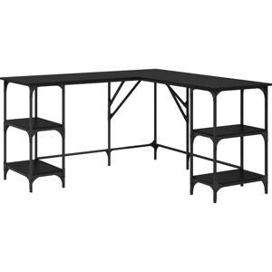 Desk Black Oak 139 x 139 x 75 cm Engineered Wood vidaXL Desk Black Oak 139 x 139 x 75 cm Engineered Wood vidaXL