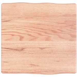 Table Top Light Brown 40x40x(2-6) cm Treated Solid Wood Live Edge Vidaxl Table Top Light Brown 40x40x(2-6) cm Treated Solid Wood Live Edge Vidaxl