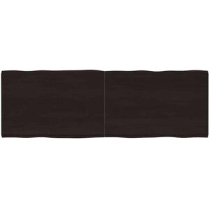 Table Top Dark Brown 180x60x(2-4) cm Treated Solid Wood Live Edge Vidaxl Table Top Dark Brown 180x60x(2-4) cm Treated Solid Wood Live Edge Vidaxl