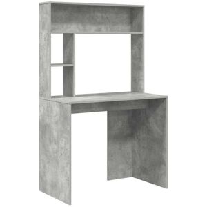Desk with Shelf Concrete grey 91 x 50 x 149 cm Engineered wood vidaXL Desk with Shelf Concrete grey 91 x 50 x 149 cm Engineered wood vidaXL
