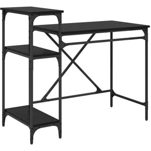 Desk Black Oak 105 x 50 x 90 cm Engineered Wood vidaXL Desk Black Oak 105 x 50 x 90 cm Engineered Wood vidaXL