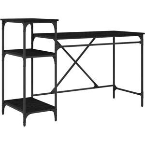 Desk Black Oak 135 x 50 x 90 cm Engineered Wood vidaXL Desk Black Oak 135 x 50 x 90 cm Engineered Wood vidaXL