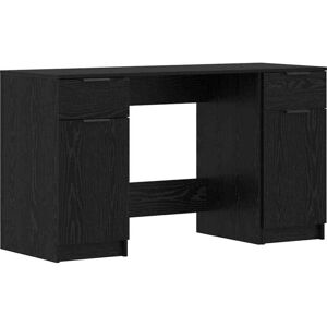 Desk with Drawer Black oak 133 x 50 x 75 cm Engineered wood vidaXL Desk with Drawer Black oak 133 x 50 x 75 cm Engineered wood vidaXL