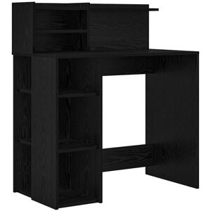 Desk with Storage Black Oak 90 x 48 x 101.5 cm Engineered Wood Vidaxl Desk with Storage Black Oak 90 x 48 x 101.5 cm Engineered Wood Vidaxl