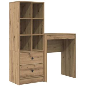 Desk with Storage 2 pcs Artisan oak 45.5 x 34 x 127 cm Vidaxl Desk with Storage 2 pcs Artisan oak 45.5 x 34 x 127 cm Vidaxl