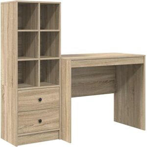 Desk with Storage with Drawer 2 pcs Sonoma Oak 90 x 50 x 76 cm Vidaxl Desk with Storage with Drawer 2 pcs Sonoma Oak 90 x 50 x 76 cm Vidaxl