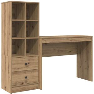 Vidaxl - Desk with Storage with Shelf 2 pcs Artisan oak 100 x 40 x 76 cm Vidaxl - Desk with Storage with Shelf 2 pcs Artisan oak 100 x 40 x 76 cm
