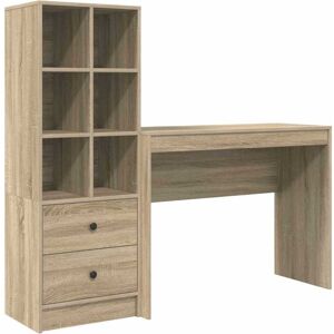Vidaxl - Desk with Storage with Drawer 2 pcs Sonoma Oak 100 x 40 x 76 cm Vidaxl - Desk with Storage with Drawer 2 pcs Sonoma Oak 100 x 40 x 76 cm