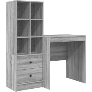 Desk with Storage with Drawer 2 pcs Grey sonoma 70 x 50 x 76 cm Vidaxl Desk with Storage with Drawer 2 pcs Grey sonoma 70 x 50 x 76 cm Vidaxl