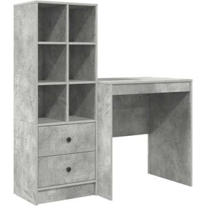 Desk with Storage 2 pcs Concrete Grey 70 x 50 x 76 cm Vidaxl Desk with Storage 2 pcs Concrete Grey 70 x 50 x 76 cm Vidaxl