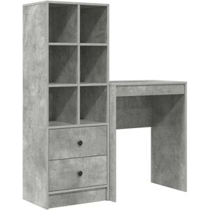 Desk with Storage 2 pcs Concrete Grey 45.5 x 34 x 127 cm Vidaxl Desk with Storage 2 pcs Concrete Grey 45.5 x 34 x 127 cm Vidaxl
