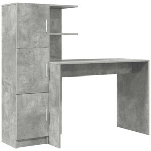 Desk with Storage with Door 2 pcs Concrete Grey Engineered wood vidaXL Desk with Storage with Door 2 pcs Concrete Grey Engineered wood vidaXL
