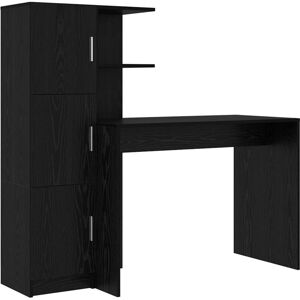Vidaxl - Desk with Storage with Shelf 2 pcs Black oak 102 x 50 x 124 cm Vidaxl - Desk with Storage with Shelf 2 pcs Black oak 102 x 50 x 124 cm