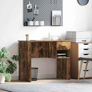 Vidaxl - Desk with Drawer Smoked oak 90 x 49.5 x 75 cm Engineered wood Vidaxl - Desk with Drawer Smoked oak 90 x 49.5 x 75 cm Engineered wood