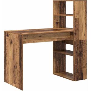 Vidaxl - Desk with Shelf Old wood 113 x 54 x 120 cm Engineered wood Vidaxl - Desk with Shelf Old wood 113 x 54 x 120 cm Engineered wood