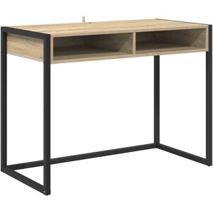 Desk with Storage Sonoma 100 x 50 x 75 cm Engineered Wood vidaXL Desk with Storage Sonoma 100 x 50 x 75 cm Engineered Wood vidaXL
