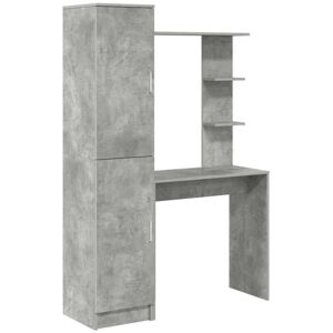 Desk with Storage with Door 2 pcs Concrete Grey Engineered wood vidaXL Desk with Storage with Door 2 pcs Concrete Grey Engineered wood vidaXL