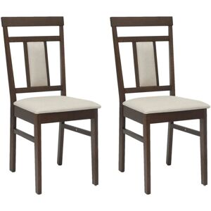 Dining Chair 2 pcs Light Brown and Light Solid Rubber Wood vidaXL Dining Chair 2 pcs Light Brown and Light Solid Rubber Wood vidaXL