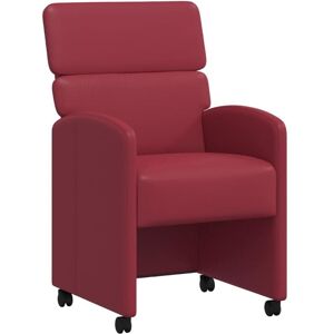 Dining Chairs 2 pcs Wine red 58 x 65 x 98 cm Faux leather vidaXL Dining Chairs 2 pcs Wine red 58 x 65 x 98 cm Faux leather vidaXL