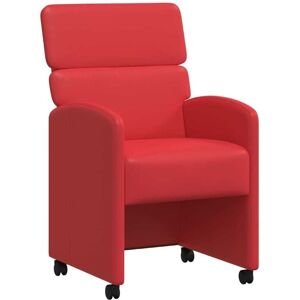 Dining Chairs 2 pcs Red 58 x 65 x 98 cm Faux leather vidaXL Dining Chairs 2 pcs Red 58 x 65 x 98 cm Faux leather vidaXL
