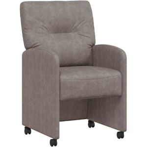 Dining Chairs 2 pcs Grey 57 x 67 x 95 cm Faux leather vidaXL Dining Chairs 2 pcs Grey 57 x 67 x 95 cm Faux leather vidaXL