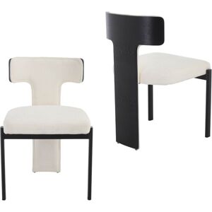 WAHSON OFFICE CHAIRS Dining Chairs 2Pcs in Chenille Upholstered Modern Simple Kitchen Chairs with Wooden Backrest for Living Room Restaurant, White, Wahson WAHSON OFFICE CHAIRS Dining Chairs 2Pcs in Chenille Upholstered Modern Simple Kitchen Chairs with Wooden Backrest for Living Room Restaurant, White, Wahson