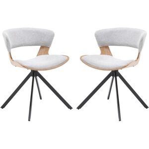 WAHSON OFFICE CHAIRS Dining Chairs 2Pcs in Linen Padded Kitchen Swivel Leisure Chairs with Hollow Wood Backrest for Living Room Restaurant, Grey, Wahson WAHSON OFFICE CHAIRS Dining Chairs 2Pcs in Linen Padded Kitchen Swivel Leisure Chairs with Hollow Wood Backrest for Living Room Restaurant, Grey, Wahson