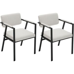WAHSON OFFICE CHAIRS Dining Chairs 2Pcs in Linen Modern Kitchen Leisure Chairs with Sturdy Black Metal Legs for Living Room Restaurant, Beige, Wahson WAHSON OFFICE CHAIRS Dining Chairs 2Pcs in Linen Modern Kitchen Leisure Chairs with Sturdy Black Metal Legs for Living Room Restaurant, Beige, Wahson