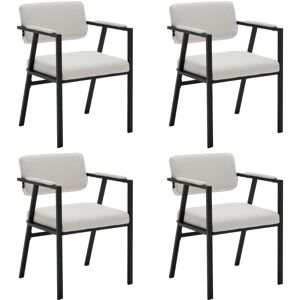 Wahson Office Chairs - Dining Chairs 4Pcs in Linen Modern Kitchen Leisure Chairs with Sturdy Black Metal Legs for Living Room Restaurant, Beige, Wahson Office Chairs - Dining Chairs 4Pcs in Linen Modern Kitchen Leisure Chairs with Sturdy Black Metal Legs for Living Room Restaurant, Beige,