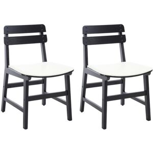WAHSON OFFICE CHAIRS Dining Chairs Set of 2 Upholstered in pu Leather Simple Rustic Kitchen Chairs with Wood Frame for Living Room Restaurant, Black, Wahson WAHSON OFFICE CHAIRS Dining Chairs Set of 2 Upholstered in pu Leather Simple Rustic Kitchen Chairs with Wood Frame for Living Room Restaurant, Black, Wahson