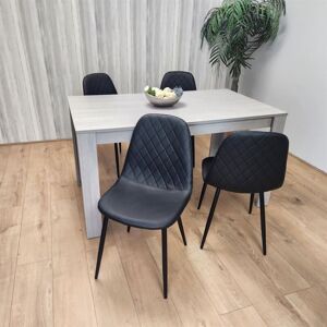 Kosy Koala - Dining Table and 4 Chairs 4 Black Leather Chairs Wood Dining Set Furniture Kosy Koala - Dining Table and 4 Chairs 4 Black Leather Chairs Wood Dining Set Furniture