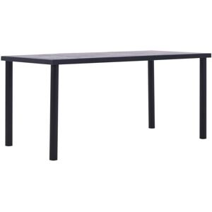 Dining Table Black and Concrete Grey 160x80x75 cm mdf Vidaxl Dining Table Black and Concrete Grey 160x80x75 cm mdf Vidaxl