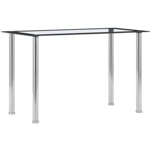 Dining Table Black and Transparent 120x60x75 cm Tempered Glass Vidaxl Dining Table Black and Transparent 120x60x75 cm Tempered Glass Vidaxl