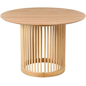 BELIANI Dining Table BOYLE Light Oak 110 cm 110 cm BELIANI Dining Table BOYLE Light Oak 110 cm 110 cm