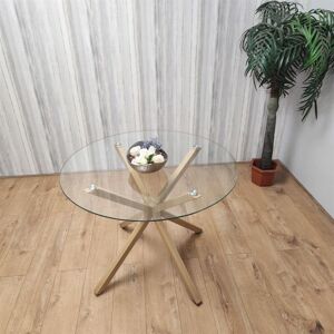 KOSY KOALA Dining Table Clear Glass Kitchen Place for 4 Seats, Dining Table Only (Clear H 75 x L 100 x W 100 cm) KOSY KOALA Dining Table Clear Glass Kitchen Place for 4 Seats, Dining Table Only (Clear H 75 x L 100 x W 100 cm)