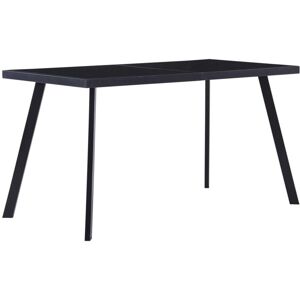 Dining Table Black 140x70x75 cm Tempered Glass Vidaxl Dining Table Black 140x70x75 cm Tempered Glass Vidaxl