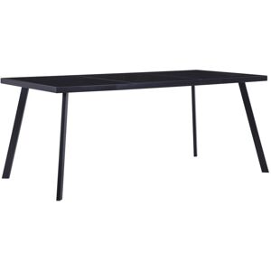 Dining Table Black 160x80x75 cm Tempered Glass Vidaxl Dining Table Black 160x80x75 cm Tempered Glass Vidaxl