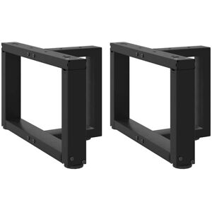 Vidaxl - Coffee Table Legs T-Shaped 2 pcs Black 50x25x(30-31) cm Steel Vidaxl - Coffee Table Legs T-Shaped 2 pcs Black 50x25x(30-31) cm Steel